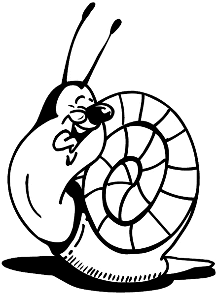 Smiling snail vinyl decal. Customize on line.       Animals Insects Fish 004-1118  